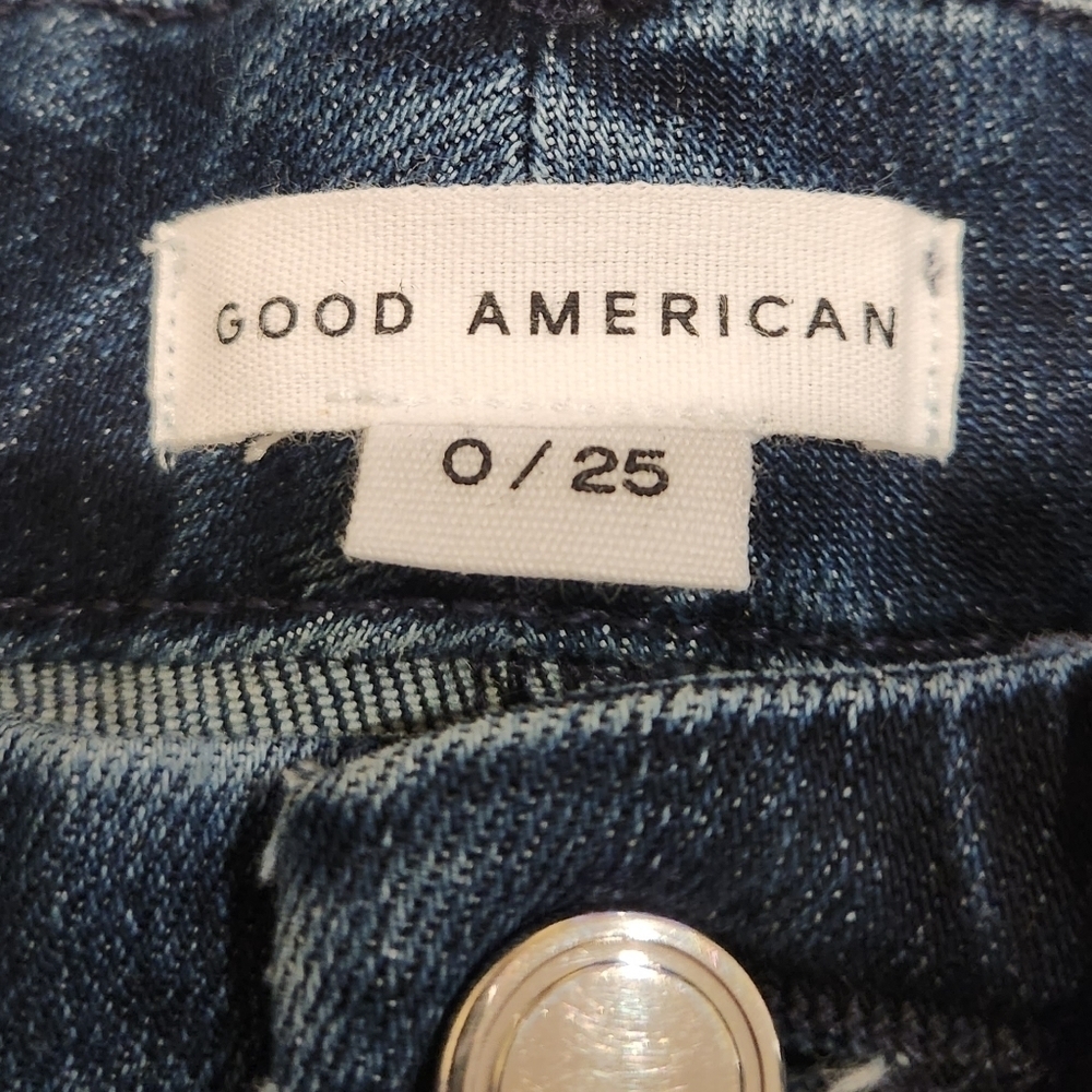 GOOD AMERICAN NWT GOOD LEGS SKINNY CASHMERE JEANS INDIGO312 Size 0/25 - Picture 8 of 10
